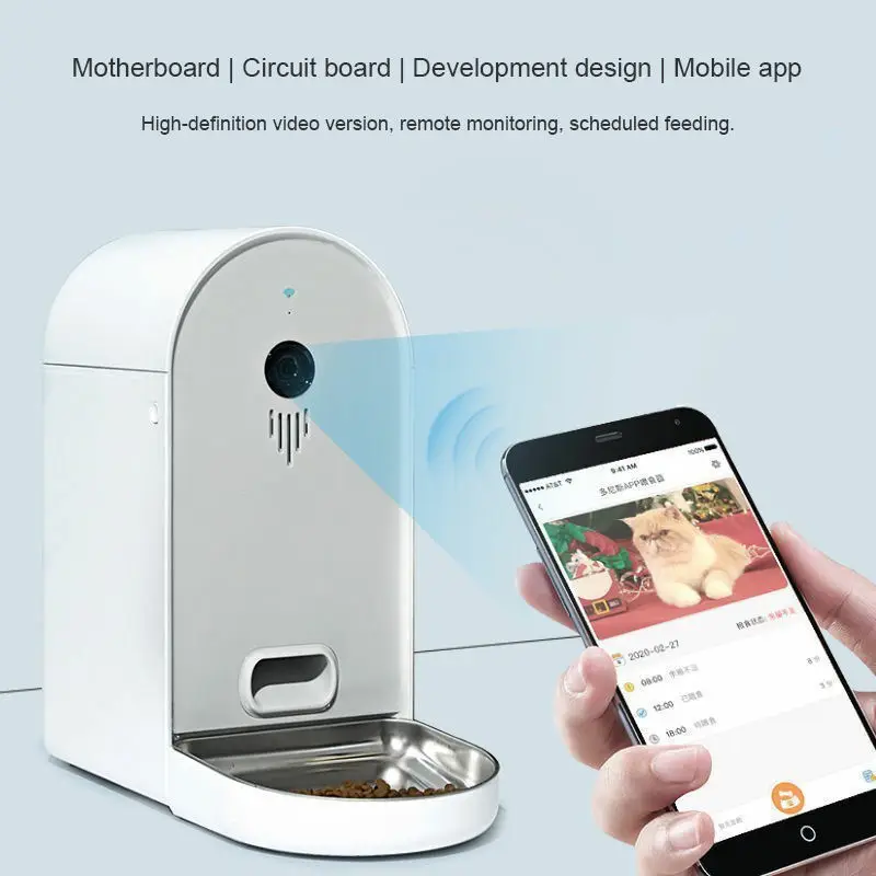 Home Automatic Dog Feeder Smart Wifi Automatic Food Dispenser APP Remote Control Pet Feeder with Camera