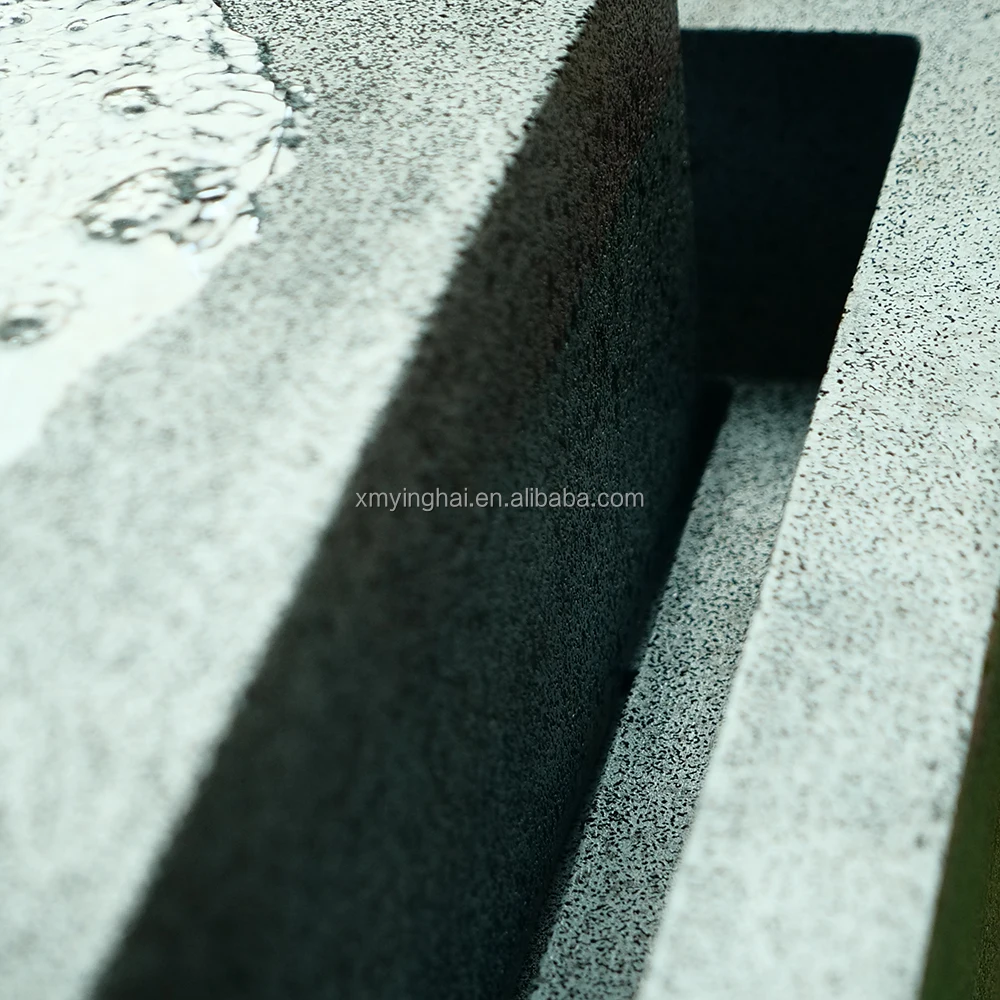 Steel Abstract Sculpture Water Fountain for Garden Outdoor Garden Grey Granite Fountaitus Stone Water Fountain