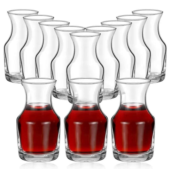 wholesale Single Serving Wine Carafe Glass Mini Carafe Individual Wine Decanter Small Carafe for Wine Dinner Parties