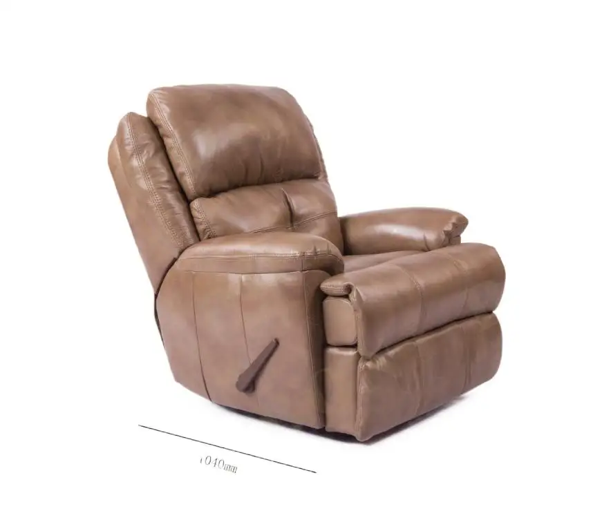 BON Modern Modern Adjustable Manual Rocker  Recliner Chair Home Living Room Modern Single Seat Rivet Leather Sofa