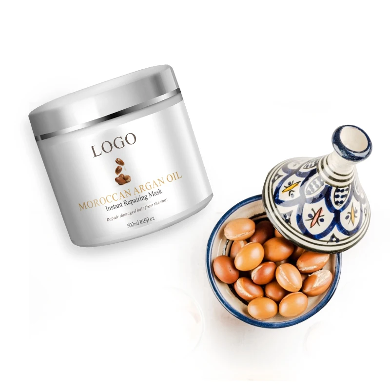 OEM/ODM Customize Manufactory Direct Argan Oil Moisture Keratin Curly Hair Shiny Hair Mask Cream 500ml