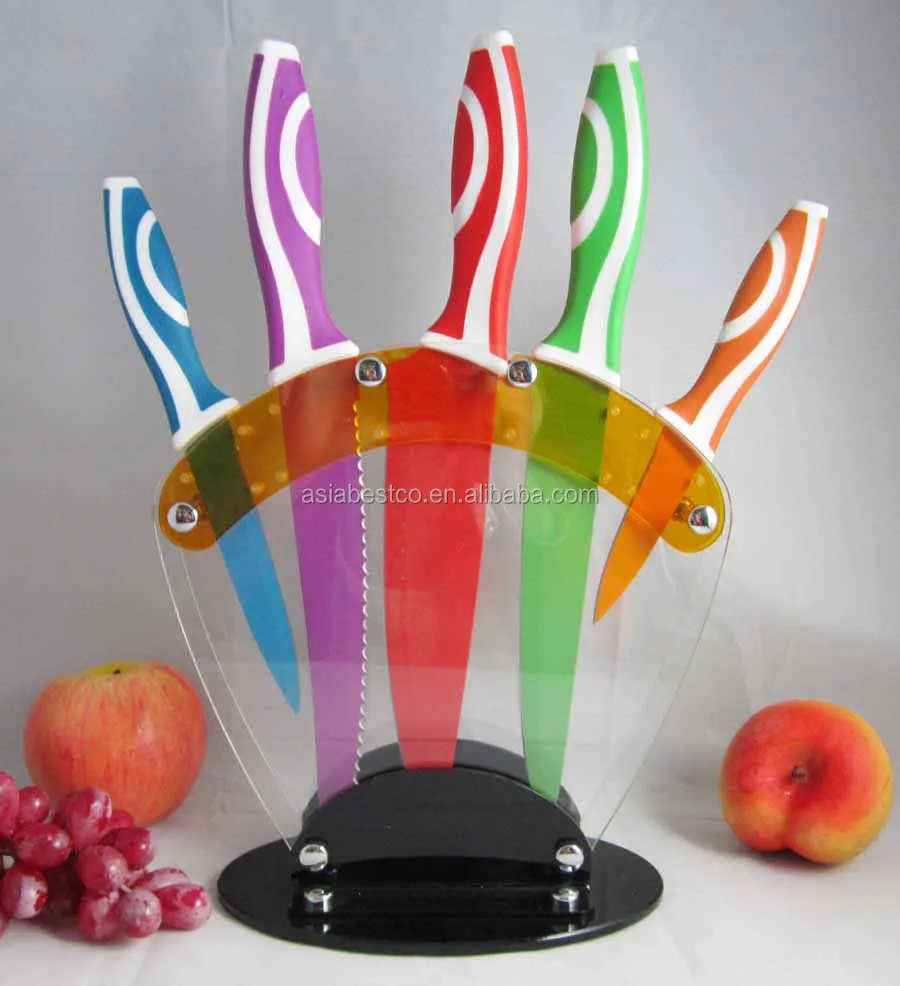 5pcs Colorful Kitchen Knife Set Royalty Line