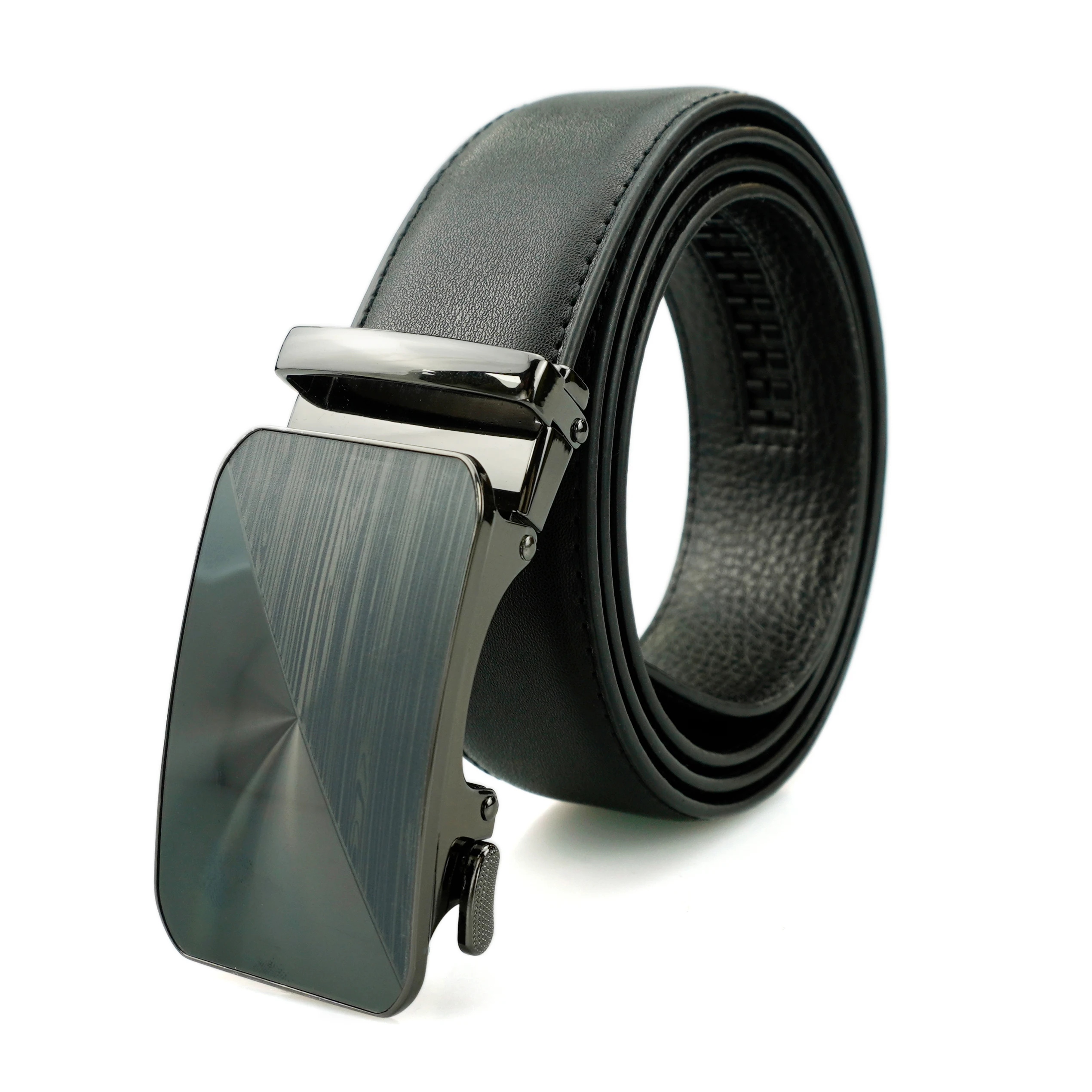 Factory Wholesale Customized Automatic Belt Man Luxury Alloy Buckle Cow Hide Genuine Leather Belts