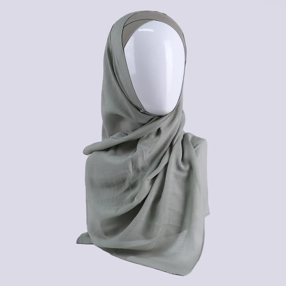 2022 New Scarf Design Modal Viscose Hijab Wholesale 100% Premium Bamboo Woven Hijab For Muslim Hijab Woman