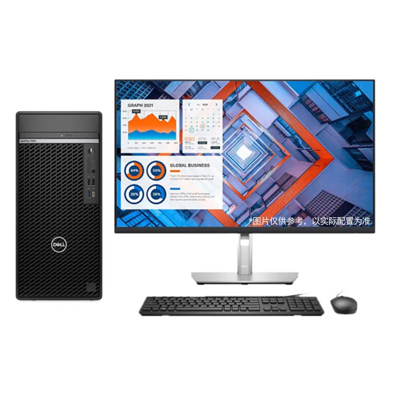 Настольный компьютер Dell OptiPlex 7090MT для бизнеса офиса дома Настольная компьютерная техника 8G 256G M.2 NVMe 21 5 дюймовый монитор настольные
