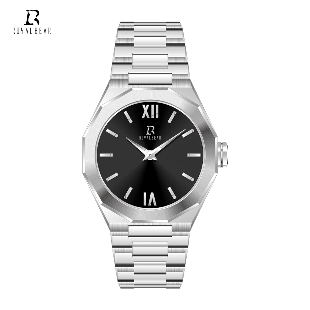 Custom logo waterproof stainless steel wristwatch luxury brand quartz wrist man watch