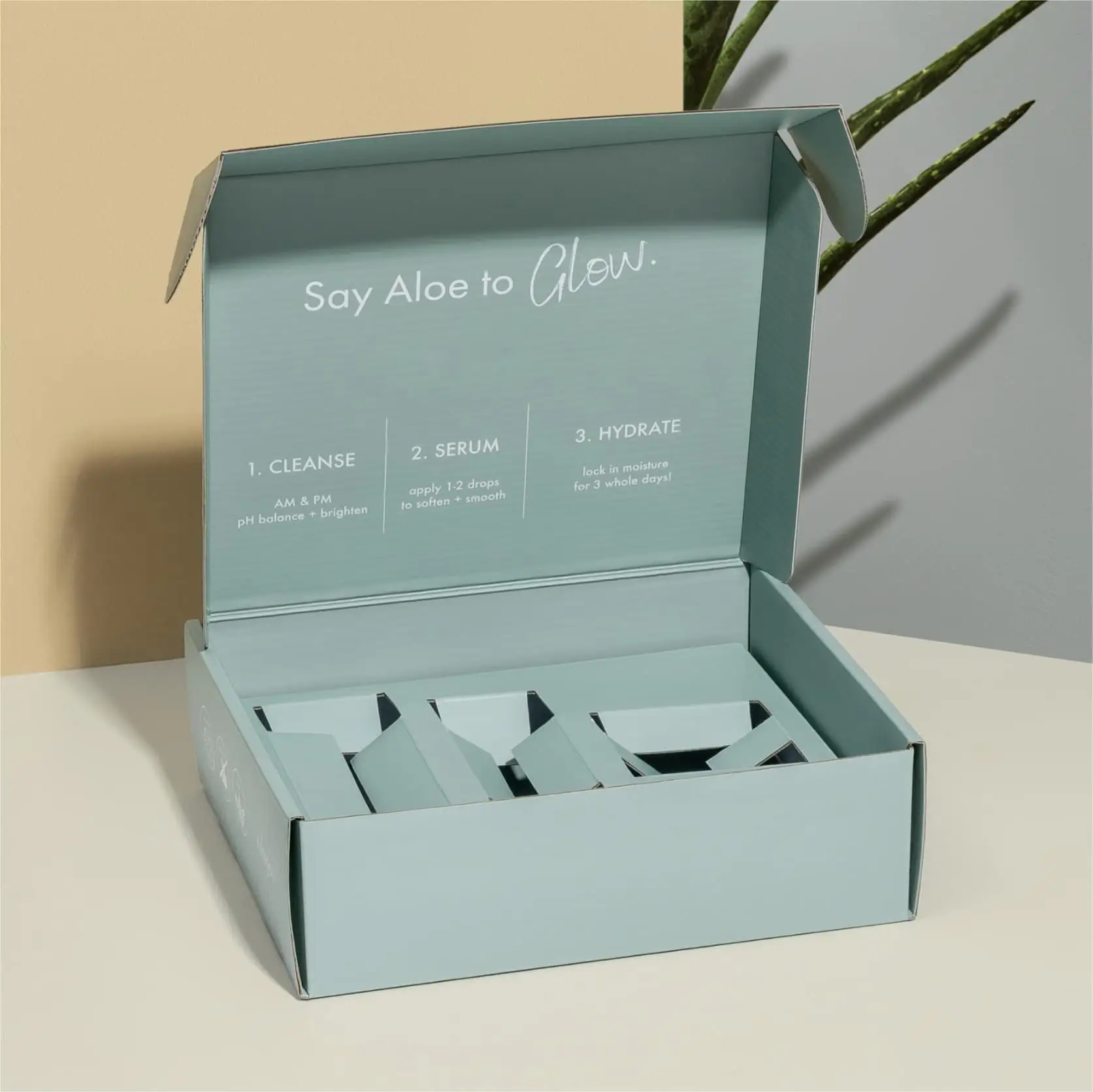 Personalised Custom Luxury Cosmetic Display Packaging Kraft Paper Mailer Box With Insert