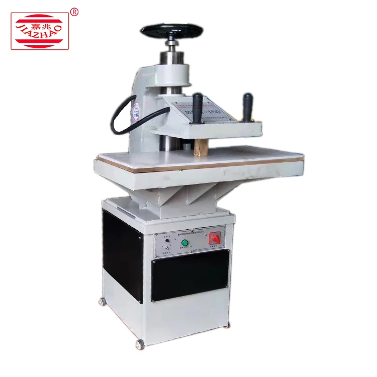 China Cheap Automatic hydraulic cutting machine flip flops shoes uppers leather belt gloves balls die cutting heat press machine