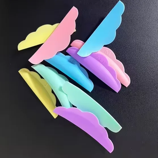 Custom Package Colorful eyelash curler pads silicone lash perm pads 5 pairs/bag S M M1 M2 L eye lash lift rod Lifting Sheilds