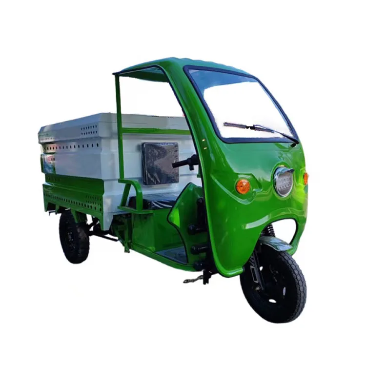 Outstanding Quality three wheel electric tricycle hydraulic tailboard used for bucket garbage removal