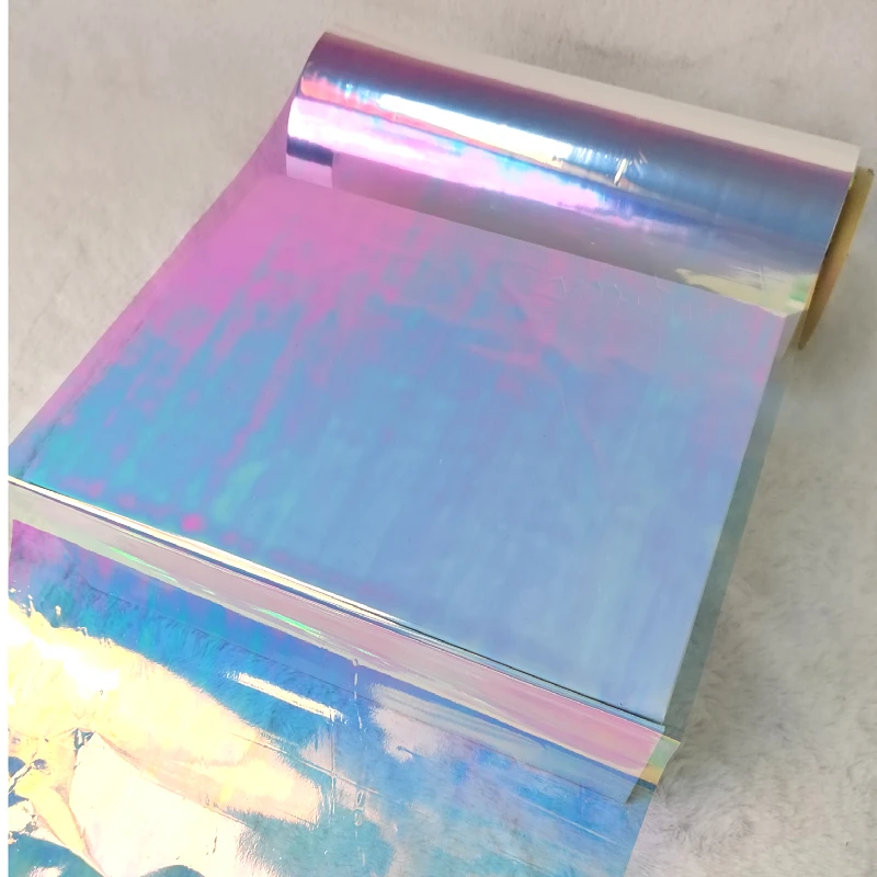 Bopp Blue Pink Light Rainbow Roll Packaging Reflection Lamination Film