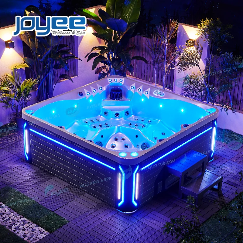 JOYEE 5 Persons Balboa System Acrylic Hot Tube Outdoor Spa With Jacuzzier Party Bathtub Massage hot tube spa jacuzzier
