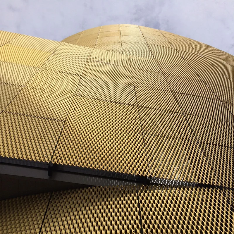 decorative aluminum expanded metal mesh suspend expanded metal aluminum mesh facade cladding