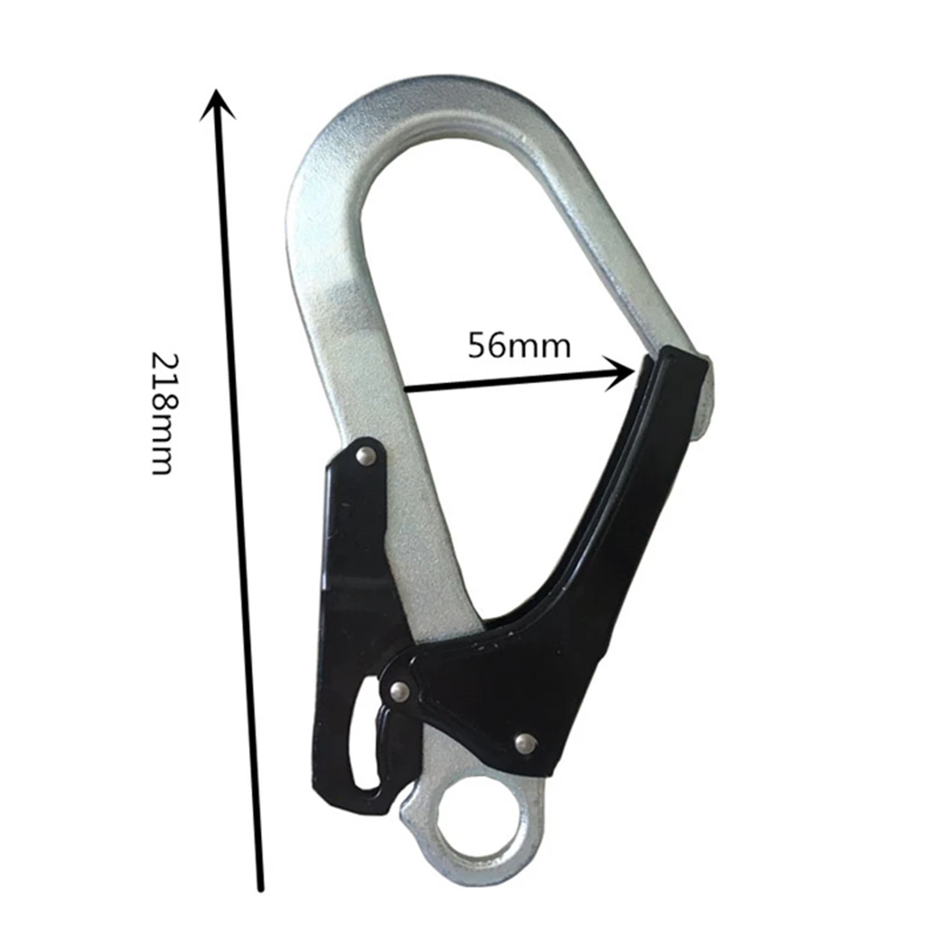 218 Mm*110 mm Factory Custom Wholesale 25 KN Forged Steel Large  Snap Hook Safety Snap Hook Double Action Scaffolding Hook