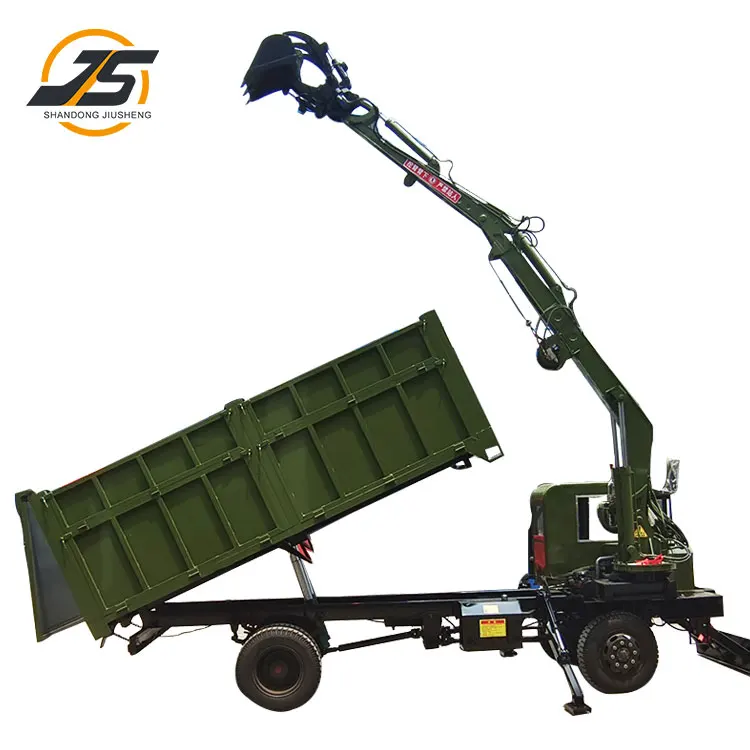 360 Degree Rotating Farm Mining Forest Integrated Machine New Condition Wood Grabbing Transportation Crane 8 Ton Rated Loading