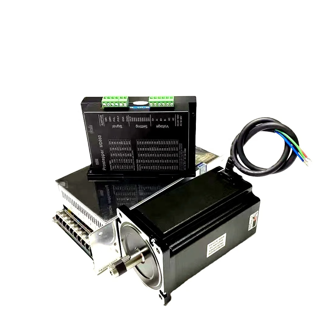 Factory Price Stepper motor 2-Phase Brake Type nema34 stepper motor  CNC servo motor with driver
