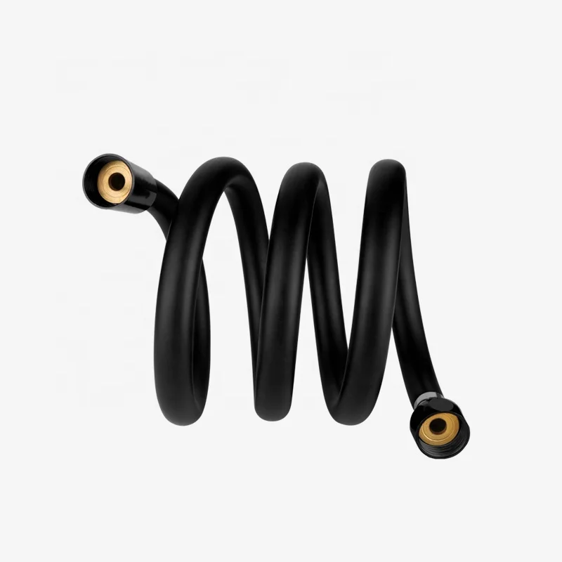 Anti-twist matte black PVC bath shower hose Top quality Plumbing Plastic Flexible explosion-proof high temperature resistance