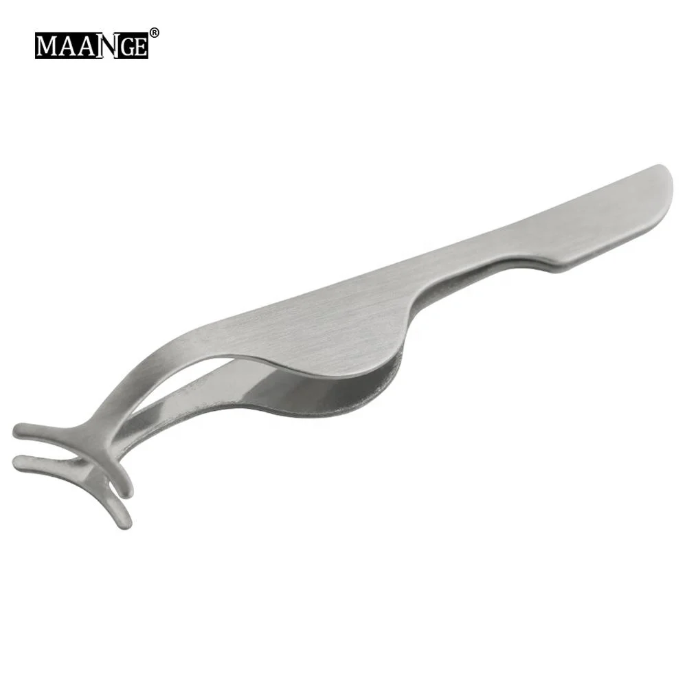 1pcs False Eyelash Tweezers Pro Fake Eye Lash Applicator Eyelash Extension Curler Nipper Clip Clamp Makeup Forceps Tools