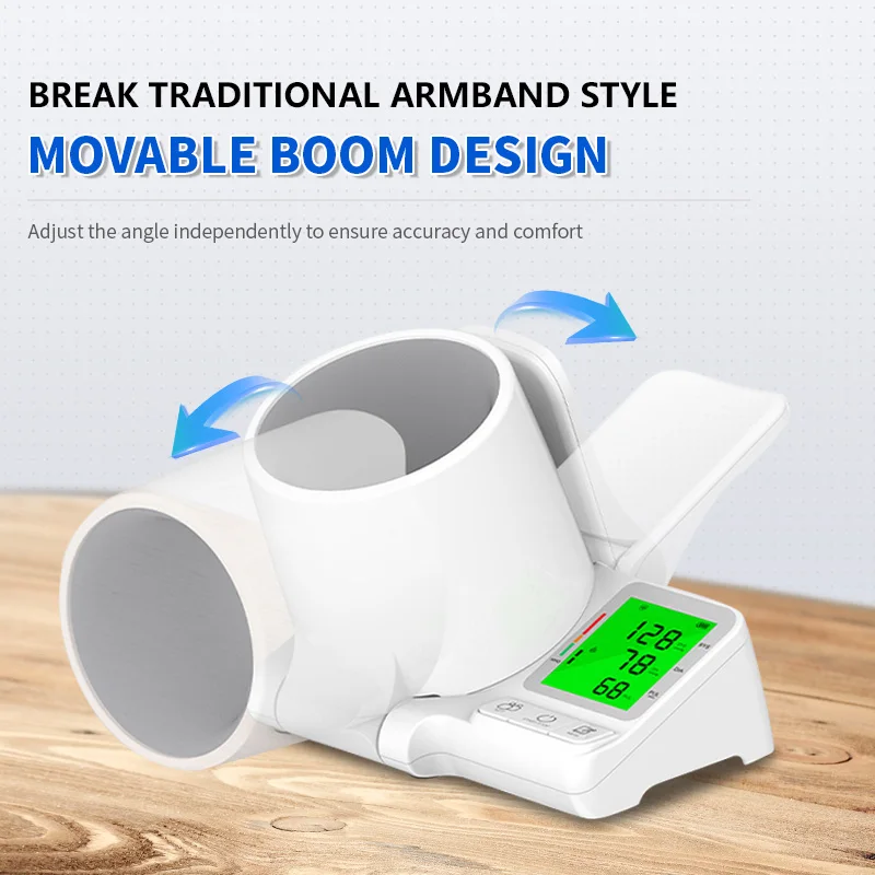 Upper Arm Blood Pressure Monitor with One-Touch Operation and Large Cuff