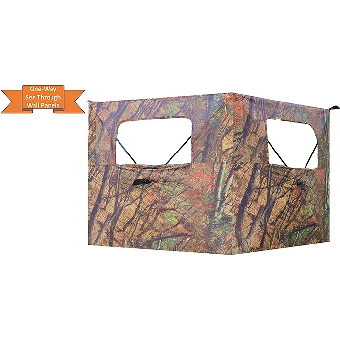 3D leaf foldable Compact Two-Panel One-Way camouflage fence See-Through Hunting Blind