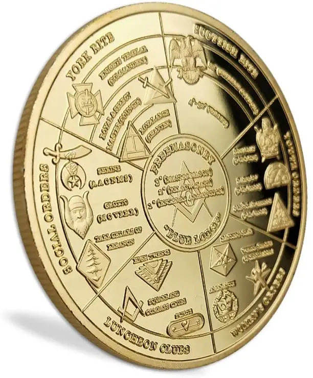 Masonic Coin Master Mason Freemason Lodge Family Map Working Tools COINS