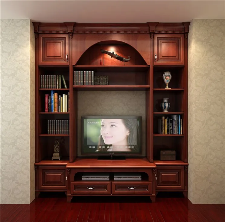 Living room furniture unit wooden wall mounted console stand modern tv cabine
