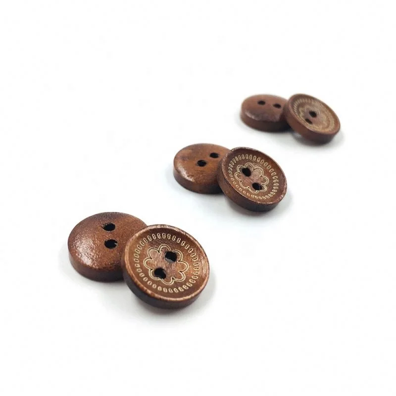 High Quality 2 Holes Round Coconut Wood Buttons
