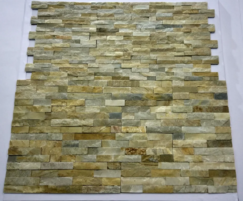 
Wall cladding beige quartz ledger stone 15*60 