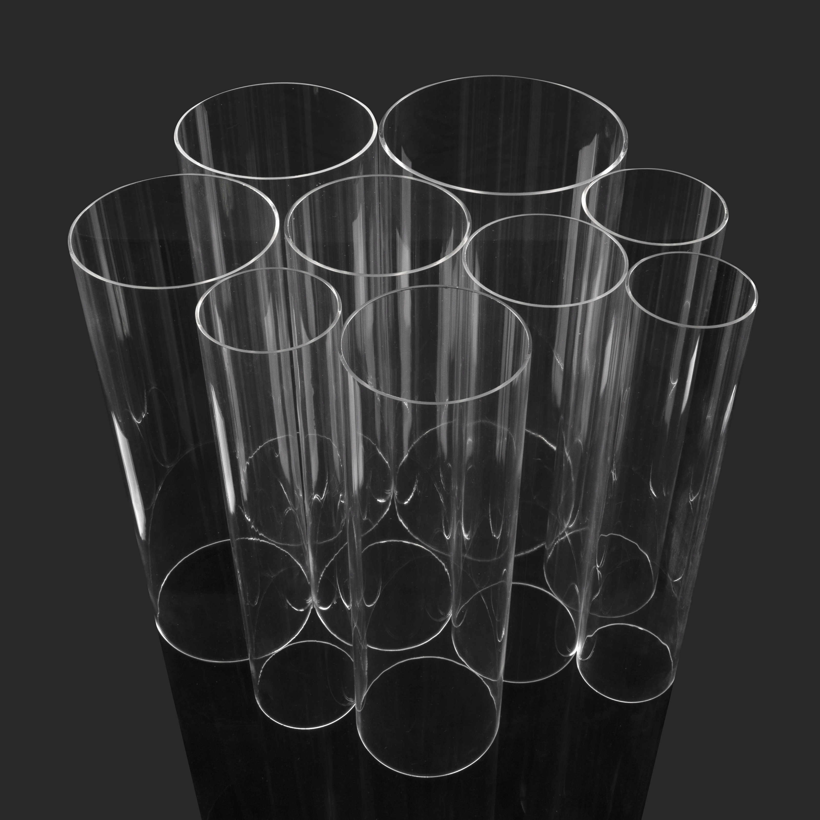 OEM factory customizes acrylic circular transparent tubes for the support rod of the storage rack