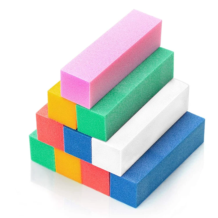 Wholesale Colorful Nail Buffer Block Bulk Tool Shine Squares Sponge Kit OEM Custom Logo Pink Manicure