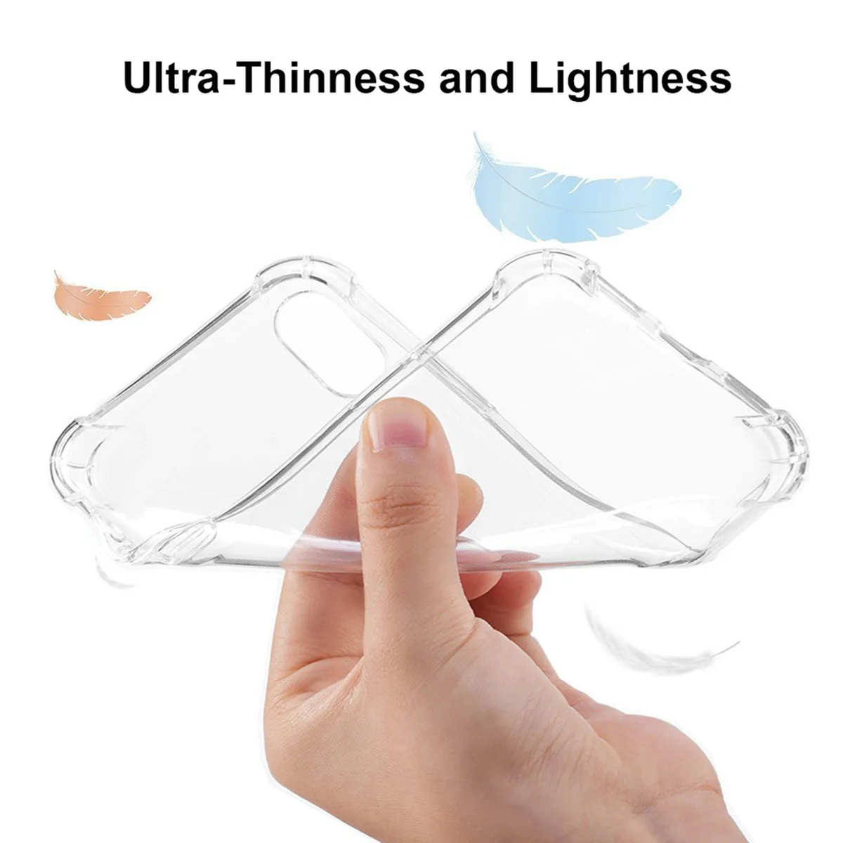 Anti-scratch Shockproof Ultra-Thin TPU Crystal Case for iPhone 12 11 Pro Max XR XS 7 8 Plus