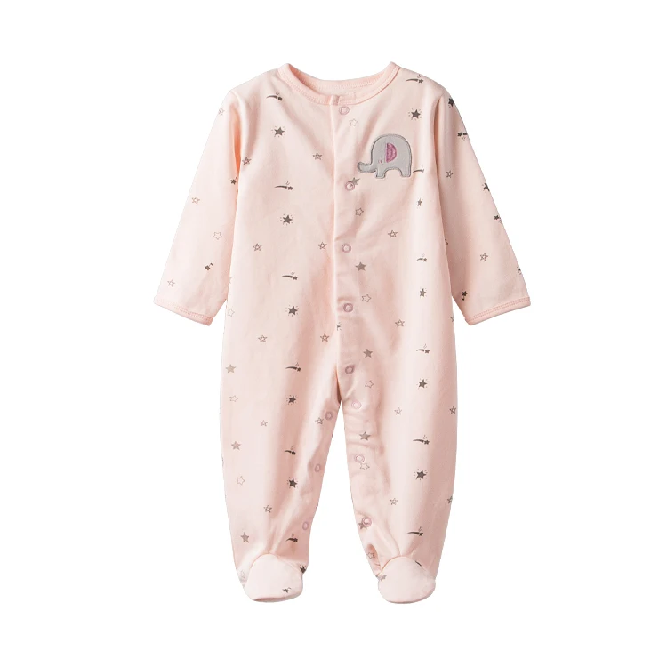 Wholesale new born baby clothes romper infant & toddler footed pajamas