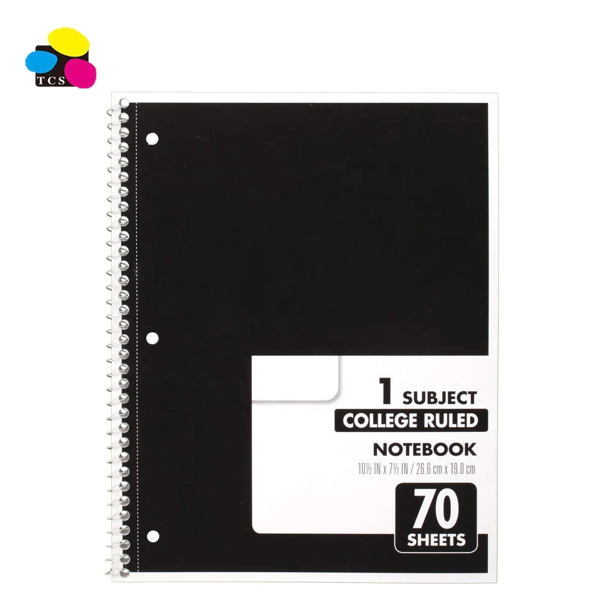 
Wholesale factory 6 Packed 10 1/2 x 7 1/2 Inches1 Subject 70 Sheets College Ruled Spiral Notebooks With Assorted Colors 