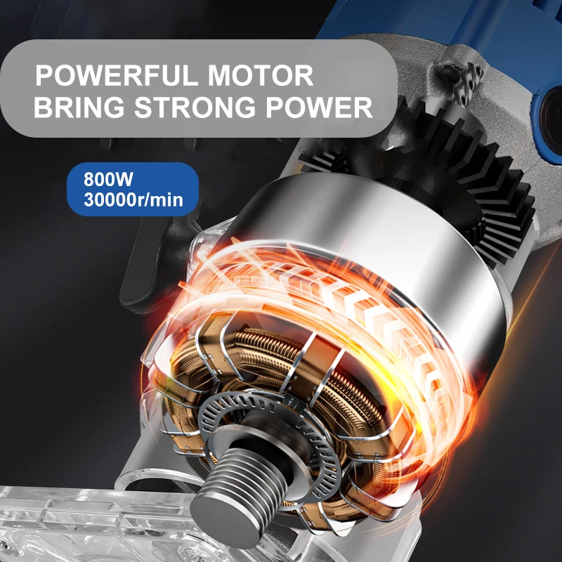 800W 3000RPM Engraving Slotting Trimming Hand Carving Carpentry Power Electric Router Wood Milling Edge Wood Trimmer Machine