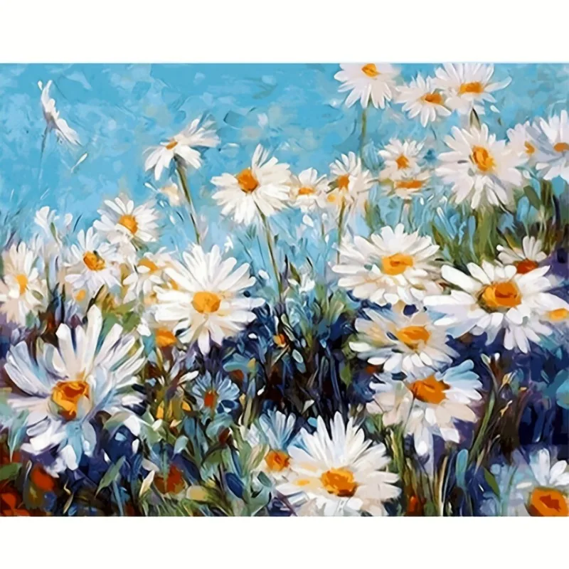 Promotional  Flowers Paint By Numbers Kit DIY Home Wall Decorations Gifts Crafts Accessory