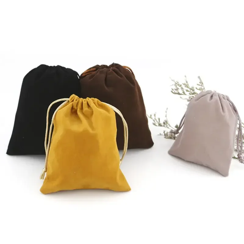 Custom logo printing Embossed Logo Soft Light Blue Plush Velvet Pouch Packaging Velvet Pouch for Handbags shoes clothes dust bag