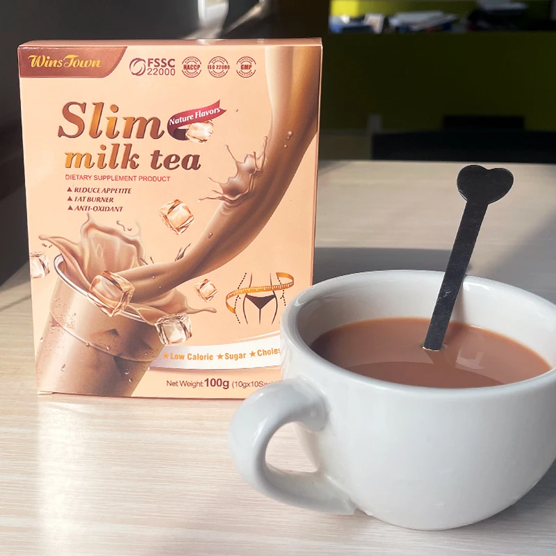 2024 China New 10-Day Healthy Weight Losing Belly Flatting Nature Flavor Slims Milk Tea