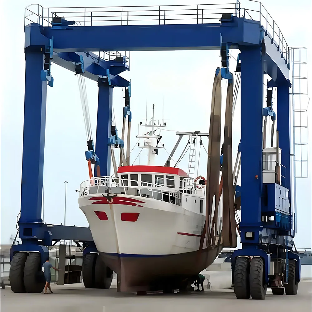 Factory Direct 40 Ton 45.5 Ton 80 Ton 150 Ton 500 Ton Yacht Boat Lifting Marine Travel Lift Cranes For Sale