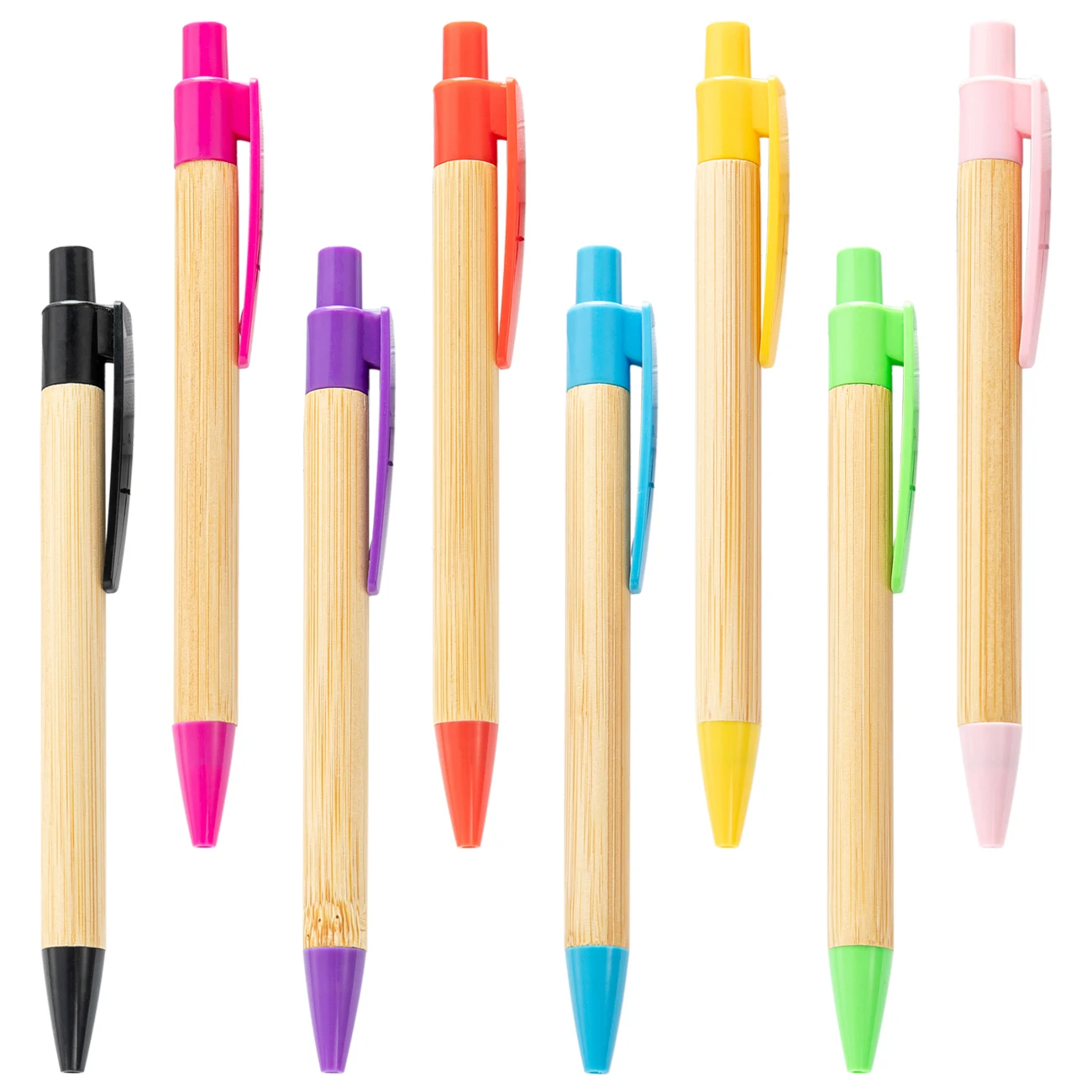 Factory wholesale multi-color advertising bamboo pen press promotional gifts new ballpoint pen