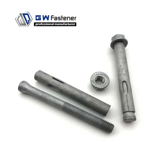 GW Fastsener Factory Hot Dip Galvanised Hex Head Dynabolt Sleeve Anchor Hex Flange Nut Dynabolt