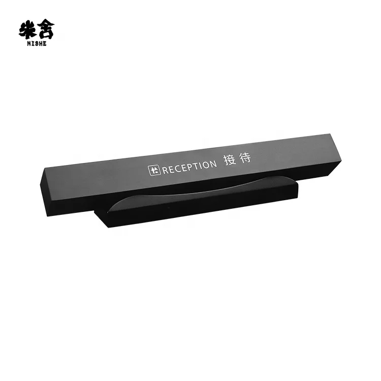 
hotel reception card cashier sign customized aluminum alloy table card creative design 