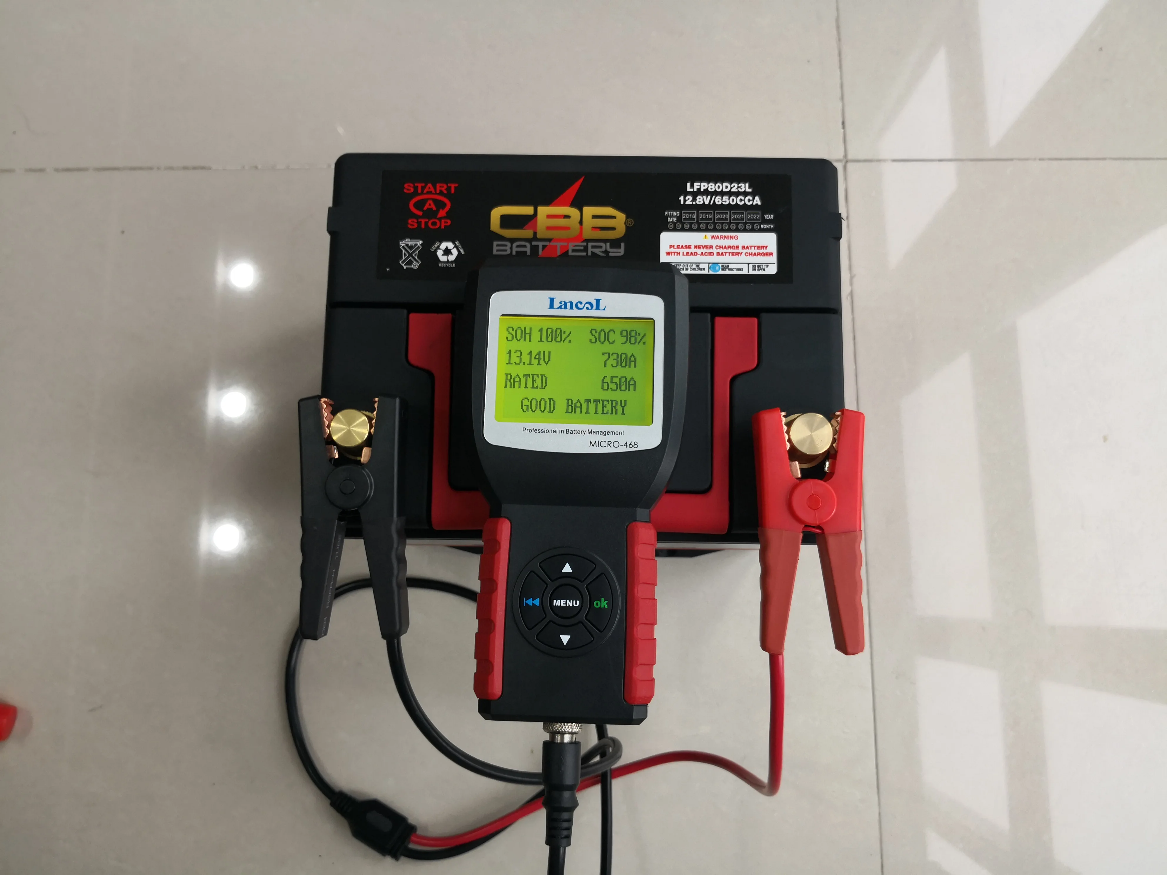 12V 30ah LiFePO4 Lithium Car Battery LFP80D23L