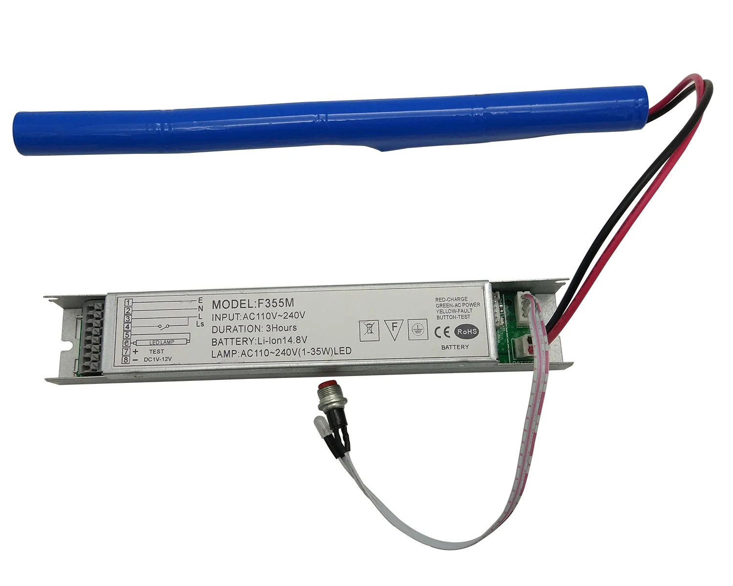 Total Power Factory Self-test Li-ion Battery 14.8V/2.2Ah Rechargeable Pack Operation Conversion Led Emergency Kit