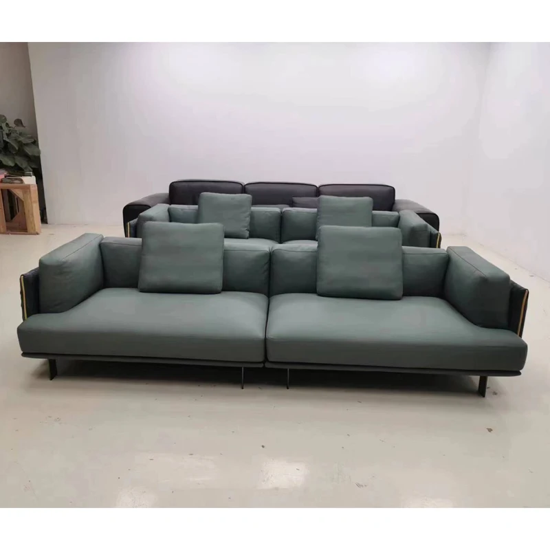 High quality couch hotel furniture sponge sofa sets modern Modular leather sofas and couches living room furniture for villa