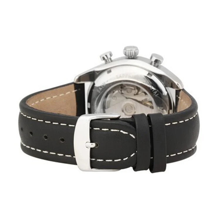 5ATM water resistant bronze leather strap quartz watches men wrist