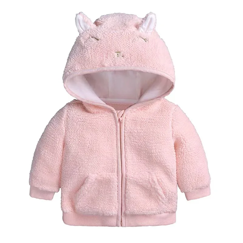 0-3 6-9 9-12 12-18 Months Polar Fleece Bomber Children Jacket for Baby Coat New Born Baby Winter Clothes Wholesale Kids Clothing