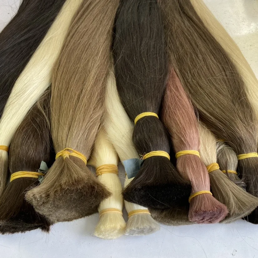 Wholesale Hair Vendors Virgin Bundles Russian Double Drawn Human Hair Braiding Hair Bulk