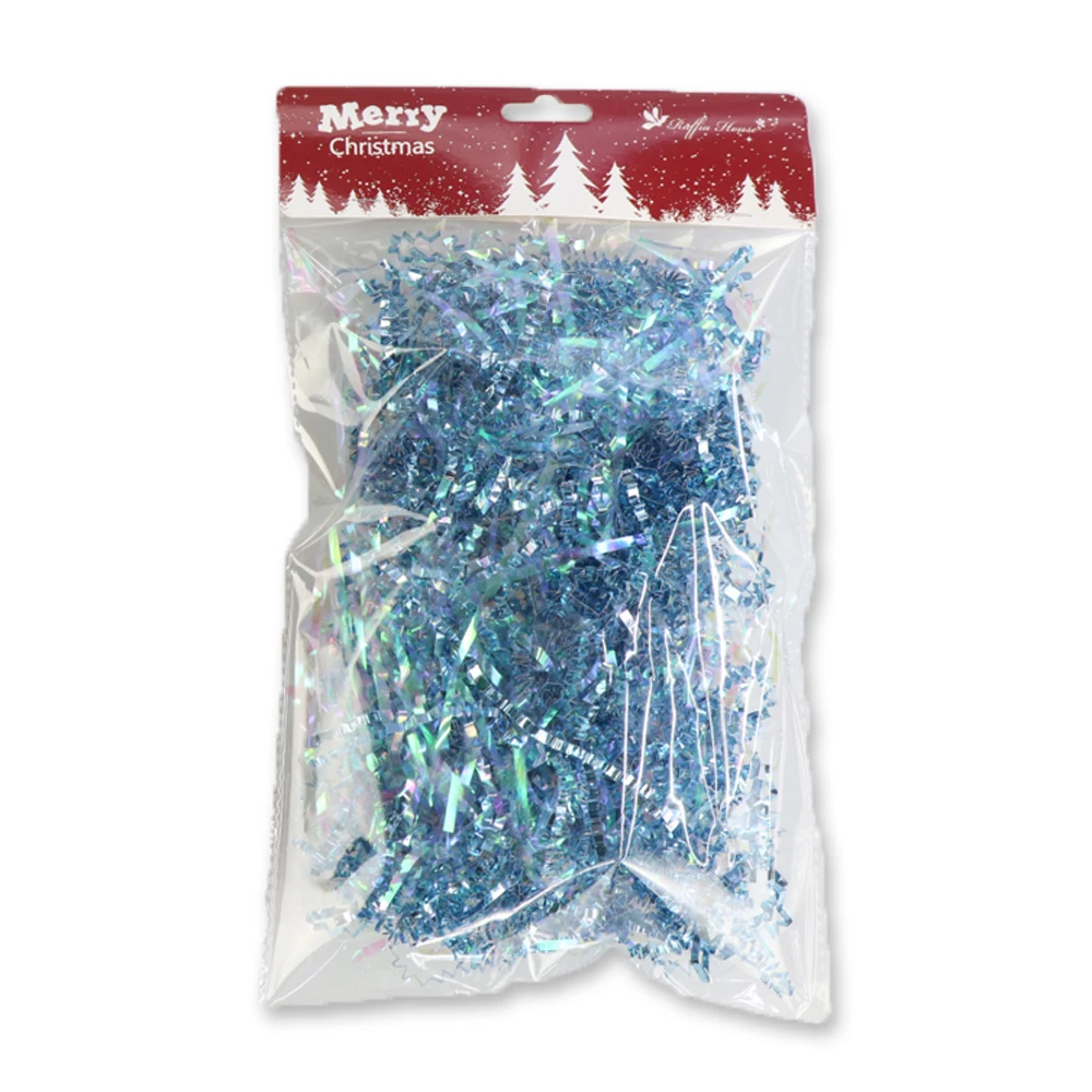 Elsas Christmas metallic Crinkle Shredded Paper mix Iridescent shiny Paper for filler decoration packing gift