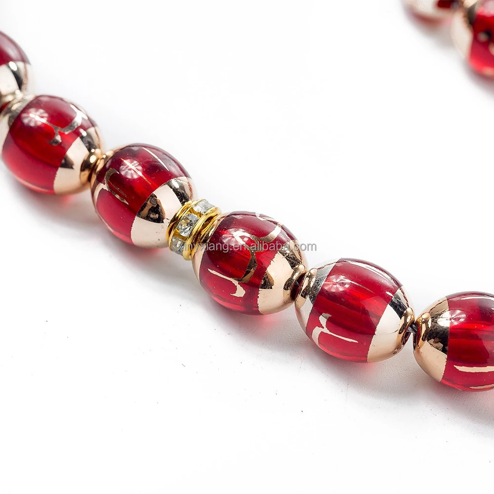 Factory Wholesale Resin Unisex Muslim Prayer Beads Round Reading Words Rosary Worship Supplies, Tasbih 33 Resin Islamic Rosary
