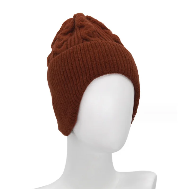 Warm Winter Hat Knit Earflaps Soft Warm Ear Protection Knitted Beanie Hats with Ears